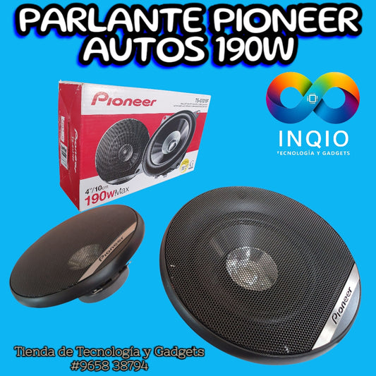 Parlantes Pioneer 4” 190W Max TS-G1010F | Doble Cono Car Audio Alta Potencia