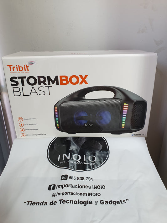🔊 Tribit Stormbox Blast Original – Parlante con Power Bank 90W – Sonido Potente y Energía Portátil ⚡🎶