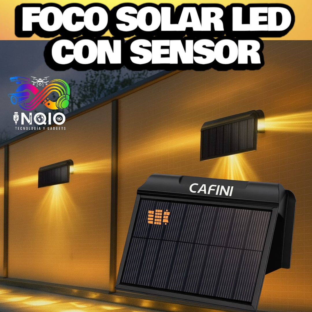 Foco Solar LED Cafini CN-L3705 – Iluminación Exterior con Sensor y 3 Niveles de Brillo