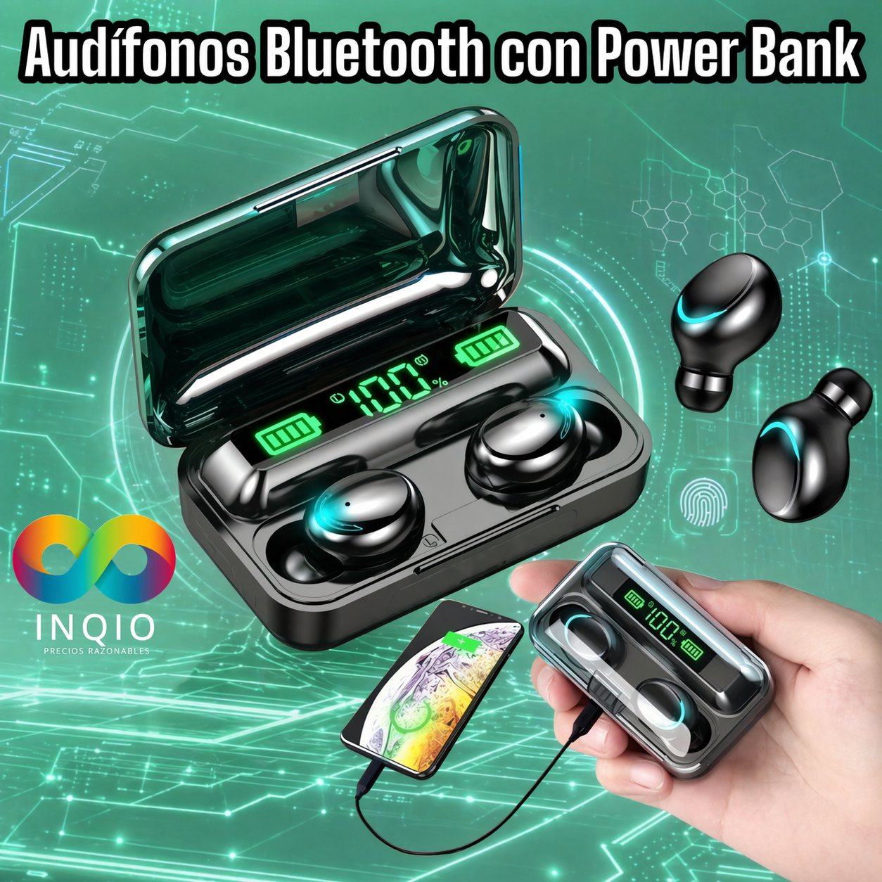 🎧 Audífonos Bluetooth F9-5 con Power Bank | Sonido Estéreo, Bluetooth 5.0, Micrófono HD y Resistencia IPX5 🔥